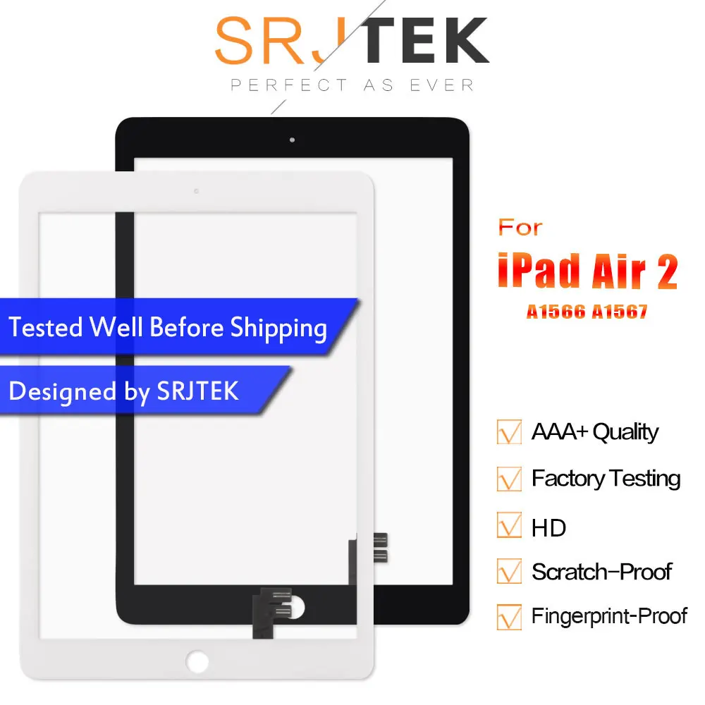 Сенсорный экран A1566 для iPad Air 2 дигитайзер A1567 сенсорный 6 Air2 сменная стеклянная