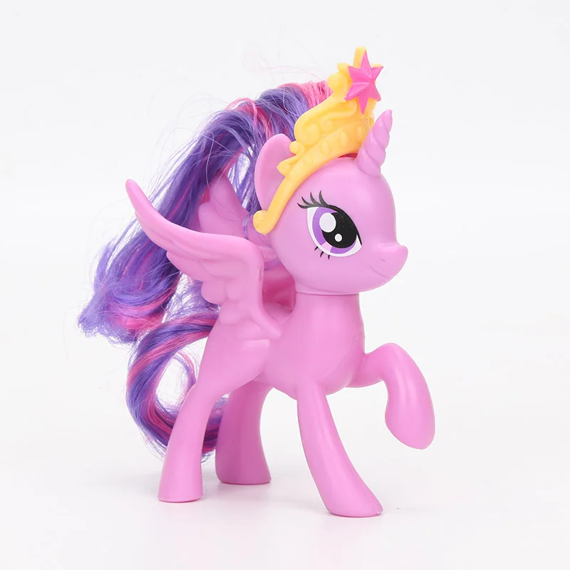 Игрушки My Little Pony, коллекционные экшен-фигурки из ПВХ, персонажи мультсериала «Дружба — это чудо» — пони Радуга Дэш, Пинки Пай, Лира Хартстрингс, Рарити