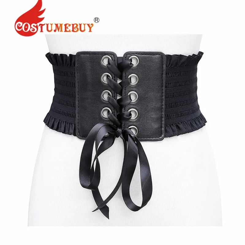 CostumeBuy средневековый Викторианский женский эластичный пояс с бахромой и полосой