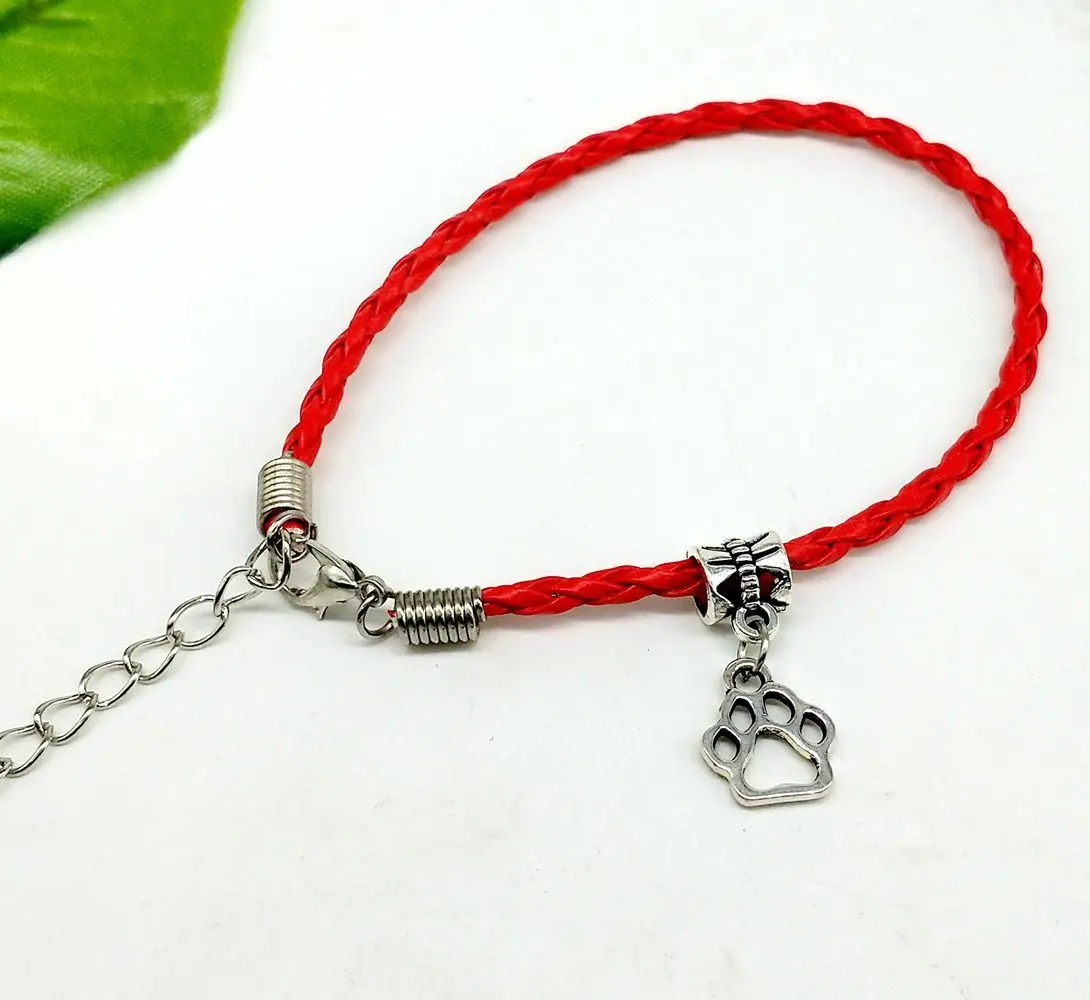 Многоцветные браслеты из кожаной веревки тибетская серебряная подвеска с