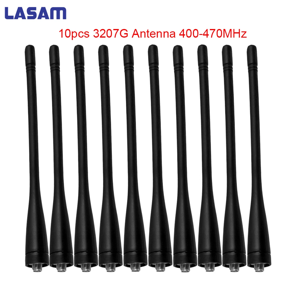 LASAM 10 шт. новая Оригинальная UHF 400-470 МГц антенна SMA для Kenwood TK-3207G TK3207 TK-3180 TK-3200 TK-3202