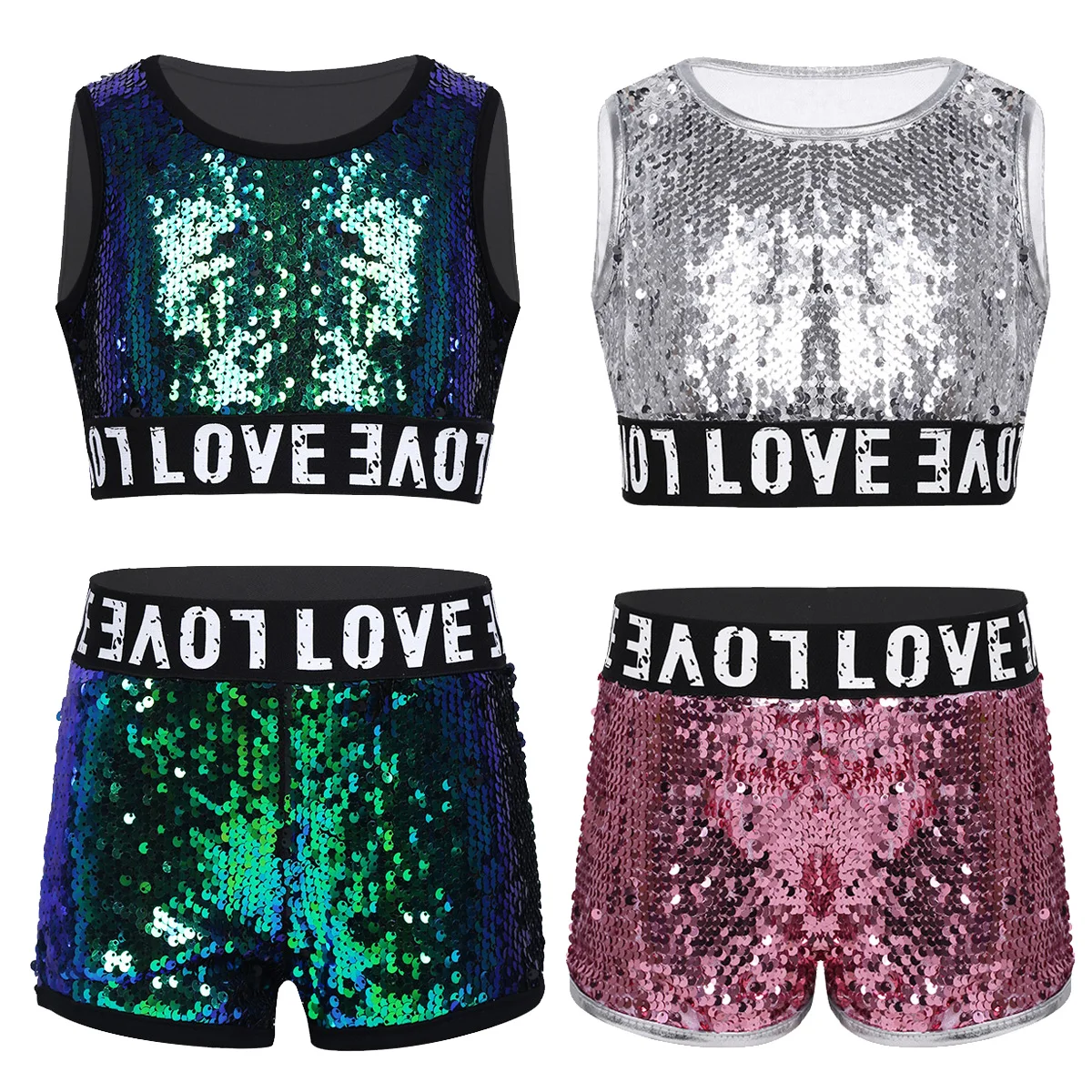 Детский танцевальный топ и шорты в стиле хип-хоп для девочек балетные топы