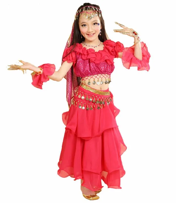 Детский костюм для танца живота 4 цвета|wear skinny|wearing mini skirtsskirt frill |