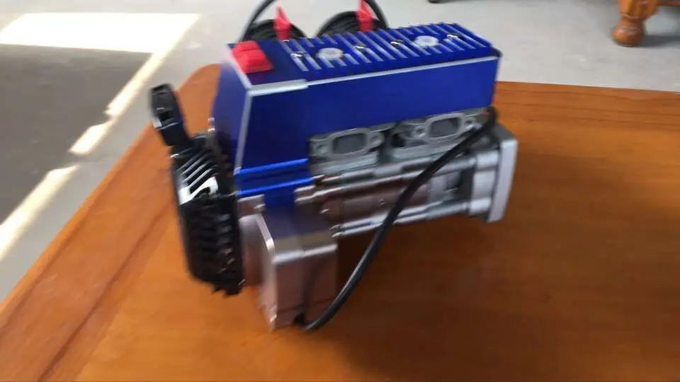 60CC газ 2 цилиндра двигатель может для KM HPI Baja Losi 5ive-T DBXL 5ive-B RC