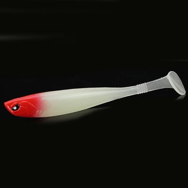 Красный 5 шт., мягкая 3D приманка для рыбалки, 10 г/12 см, Shad, пластиковая приманка для ловли окуня, щука, гольян, приманка для ловли на крючок - Цвет: Красный