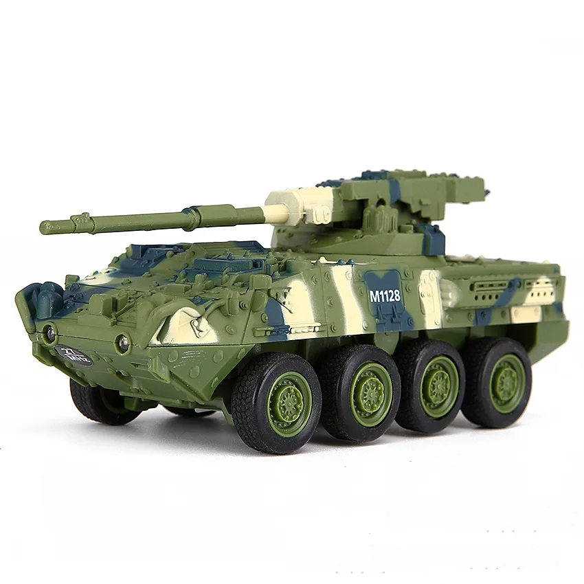 YUKALA 1: 72 Радио пульт дистанционного управления Мини RC немецкий военный Страйкер артерия автомобиль тип-g Электрический страйкбол Радиоуправляемый мини-танк - Цвет: Зеленый