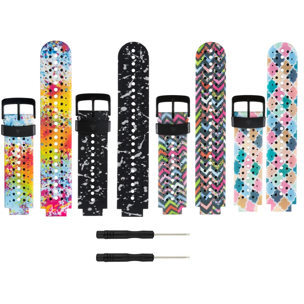 (230HS) 4pack-Z мягкий силиконовый сменный ремешок для часов Garmin Forerunner 230 /235/235Lite/ 220 / 620 630