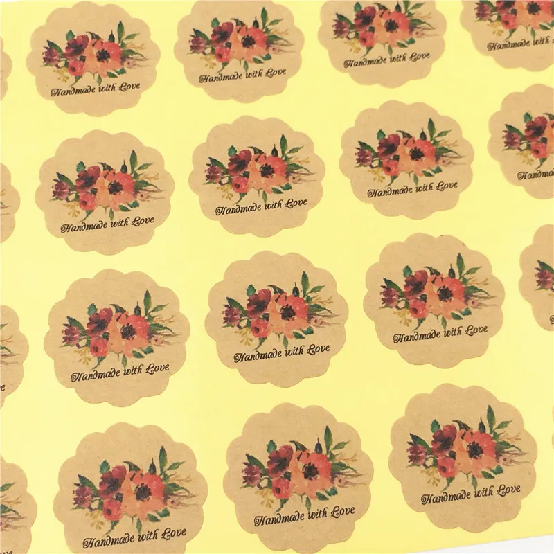 100 шт. ручной работы венок этикетки подарочная упаковка наклейки на сумку
