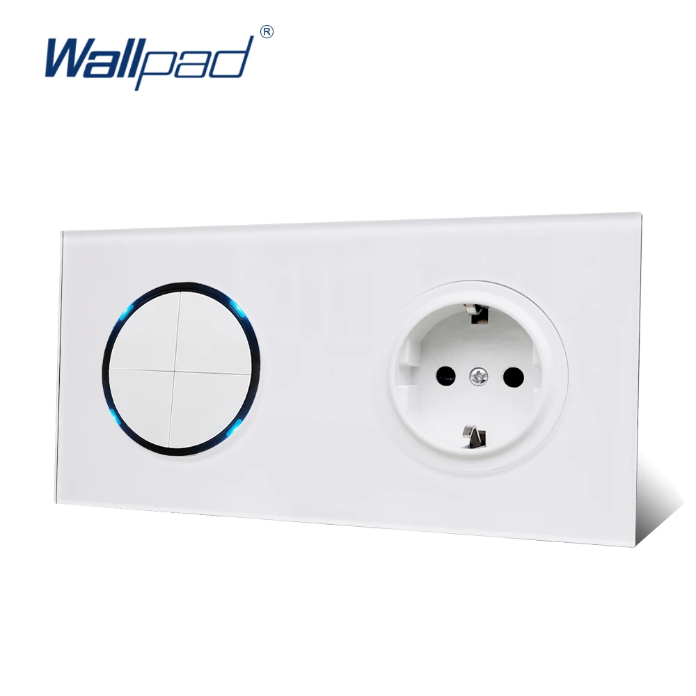 Wallpad L6 4 Gang 2 Way Switch с ЕС настенная розетка schuko электрическая белая панель из