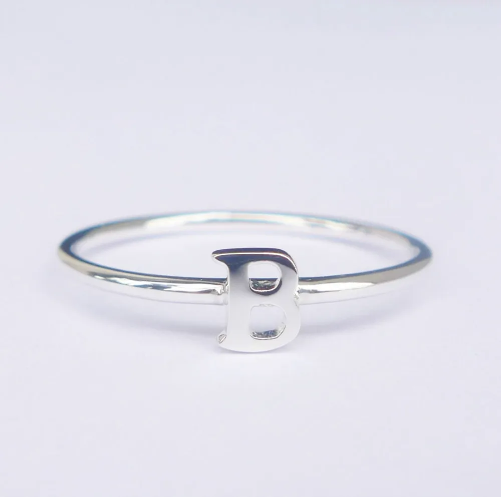 Lot Sale 26pcs(1pc each letter) Solid 925Sterling Silver Initial Ring Capital Letter | Украшения и аксессуары