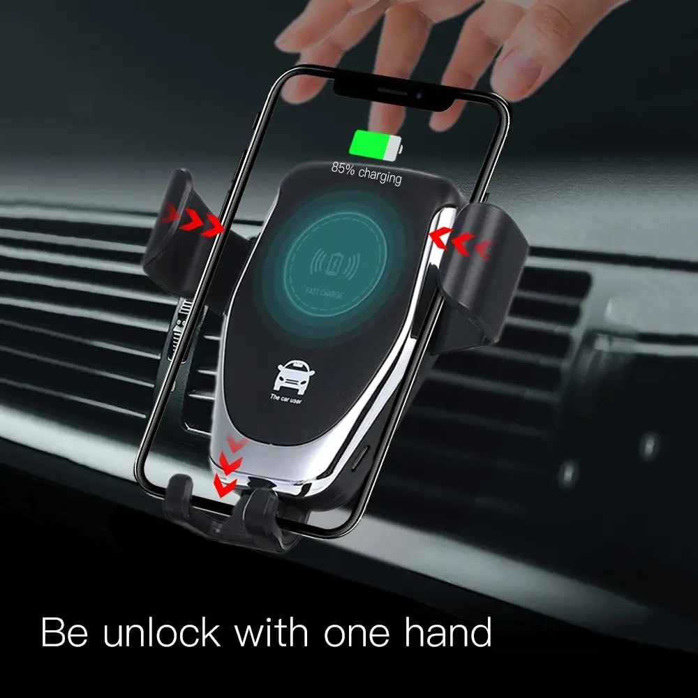 QI Беспроводное быстрое зарядное устройство 10 Вт держатель для автомобильного