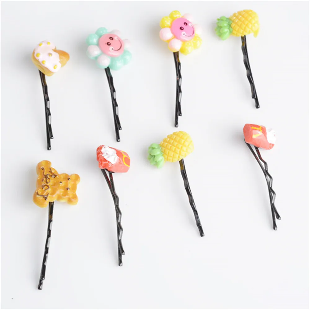 

Cute Girl Baby Fruit Hair Clip Random Color Pineapple Cherry Hairpins Hair Accessories 10pcs Fashion New Hot