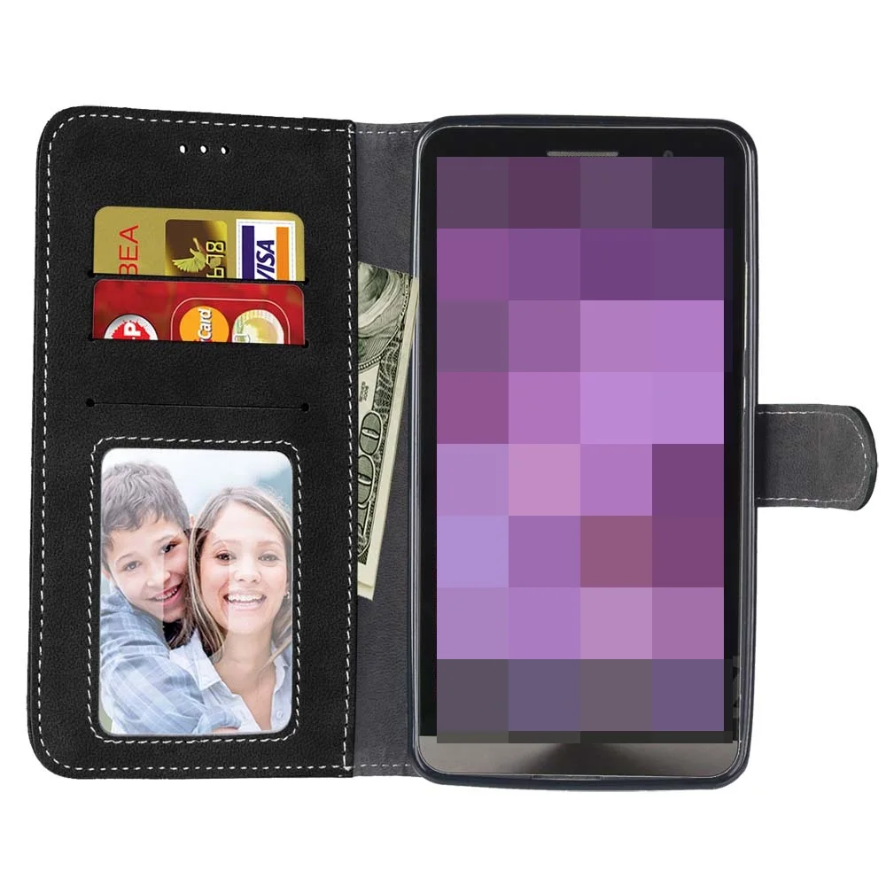 Чехол для ASUS Zenfone 5 A500KL 6 A600CG 2 ZE550ML ZE551ML откидной держатель карт кожаный матовый