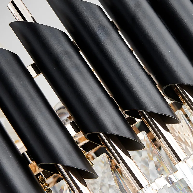 Черная хрустальная люстра K9 подвесное освещение светильники подвесной блеск для