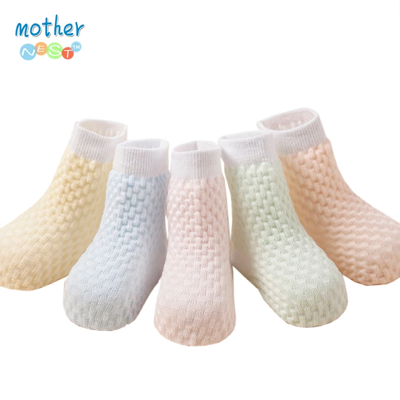 Mother Nest/носки для новорожденных 5 пар/лот ультратонкие летние дышащие носки