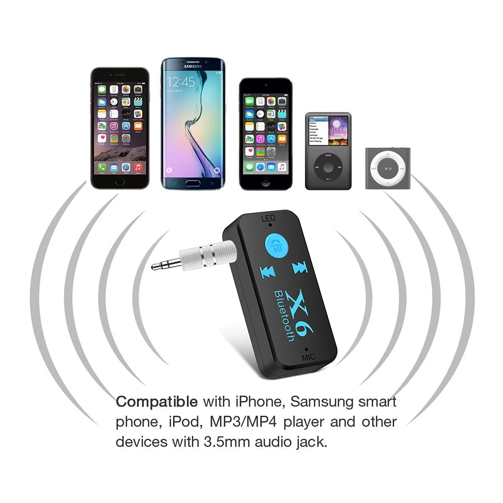 Автомобиль Беспроводной Handsfree 4 1 + EDR Bluetooth Music Receiver Поддержка TF карты