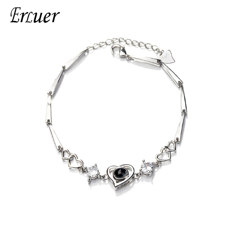 ERLUER Stylish heartshaped bracelets for women multistyle floral devil's eye zinc alloy party friendship bracelet gift | Украшения и
