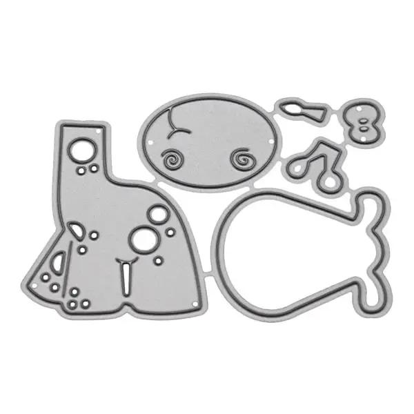 Silver Новые металлические режущие штампы с жирафом трафареты для скрапбукинга/фотоальбома декоративные бумажные карты трафарет для тиснения - Цвет: Silver