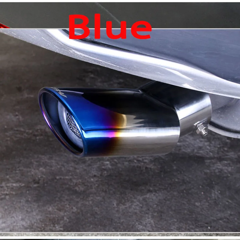 2.0L Blue Нержавеющая сталь выхлопных Совет глушитель выхлопной трубы крышки для Хонда сrv CR-V 2013 2012 авто аксессуары - Название цвета: 2.0L Blue