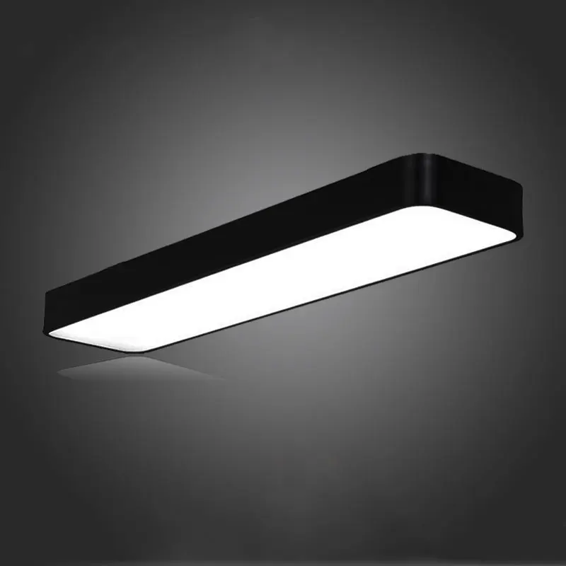 Luces de techo LED modernas, blancas y negras, cuadradas, para oficina, con lámpara de techo, para pasillo, dormitorio, lámparas de iluminación para el hogar