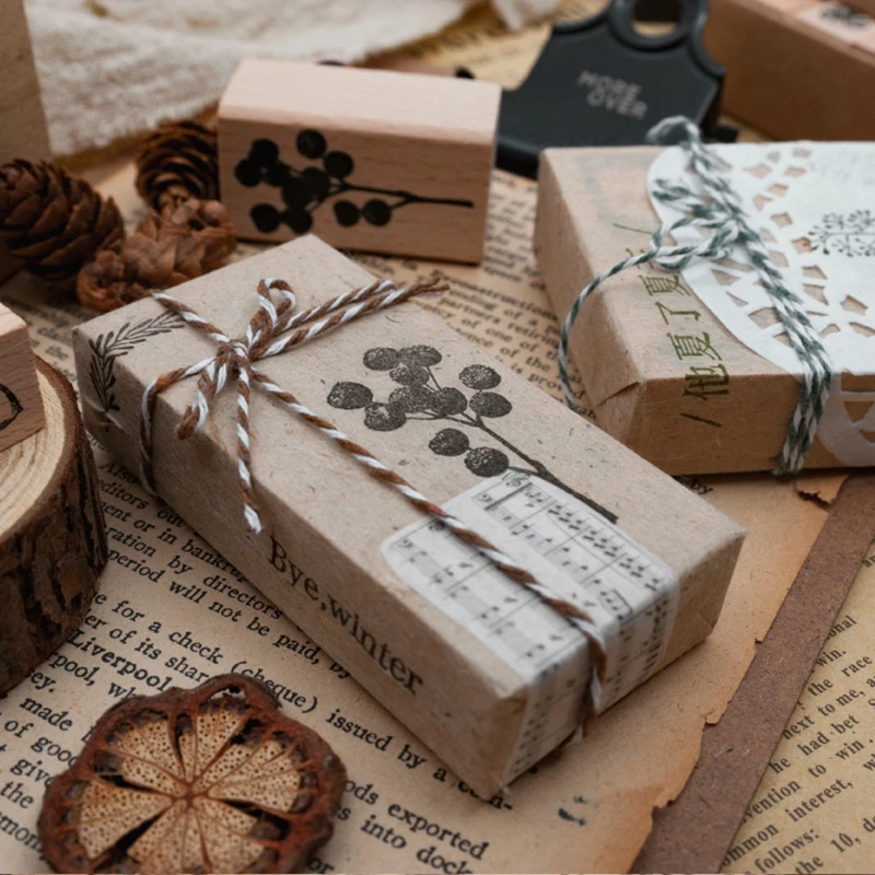 1 Набор Винтажный четырехсезонный штамп для украшения растений и листьев