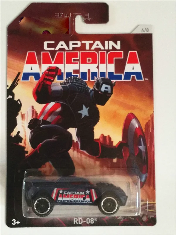 Hot Wheels 1: 64 спортивный автомобиль Капитан Америка Marvel Коллекционное издание литая металлическая Модель гоночного автомобиля детский подарок - Цвет: DJK75-4