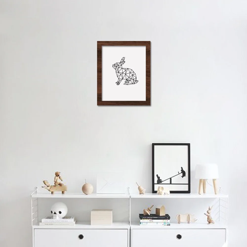 Абстрактные Геометрические линии животных настенная живопись на холсте