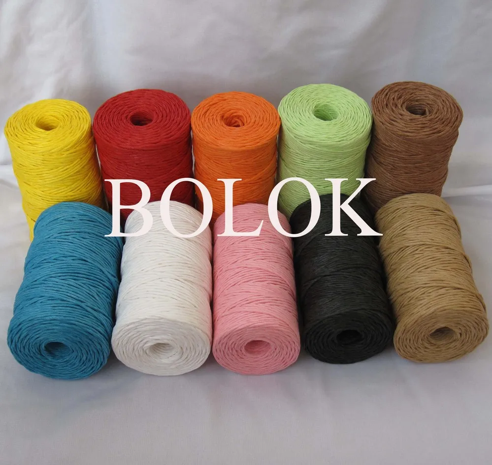 DIY витая бумага веревка бумажная рафия декоративная 2 мм 100 ярдов/катушка для