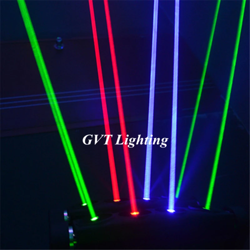 Новинка лазерный луч RGB с глазным лучом восемь светодиодов паука движущейся