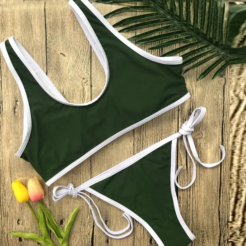 2019 женский летний сексуальный бандажный комплект бикини купальник пуш-ап