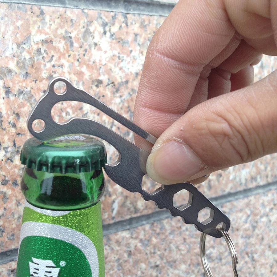 EDC Мини многофункциональный держатель для ключей открывалка из нержавеющей