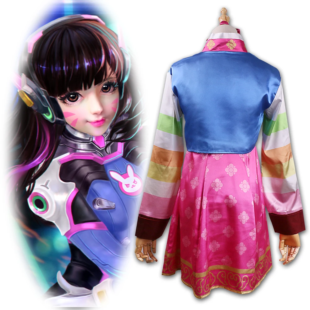 DVA костюм Горячая игры OW платье для взрослых женские шелковые ботильоны в