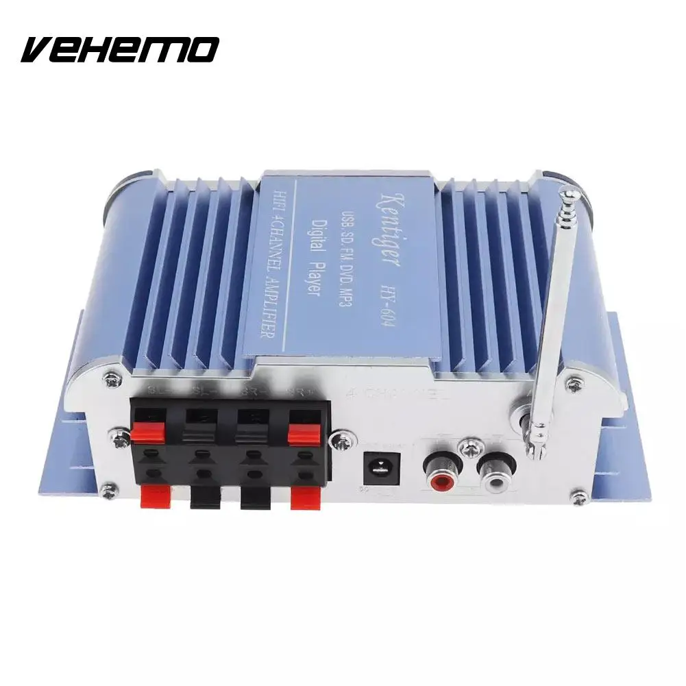 Vehemo Hi-Fi 4*41 Вт автомобильный усилитель плеер аудио мощности многофункциональный
