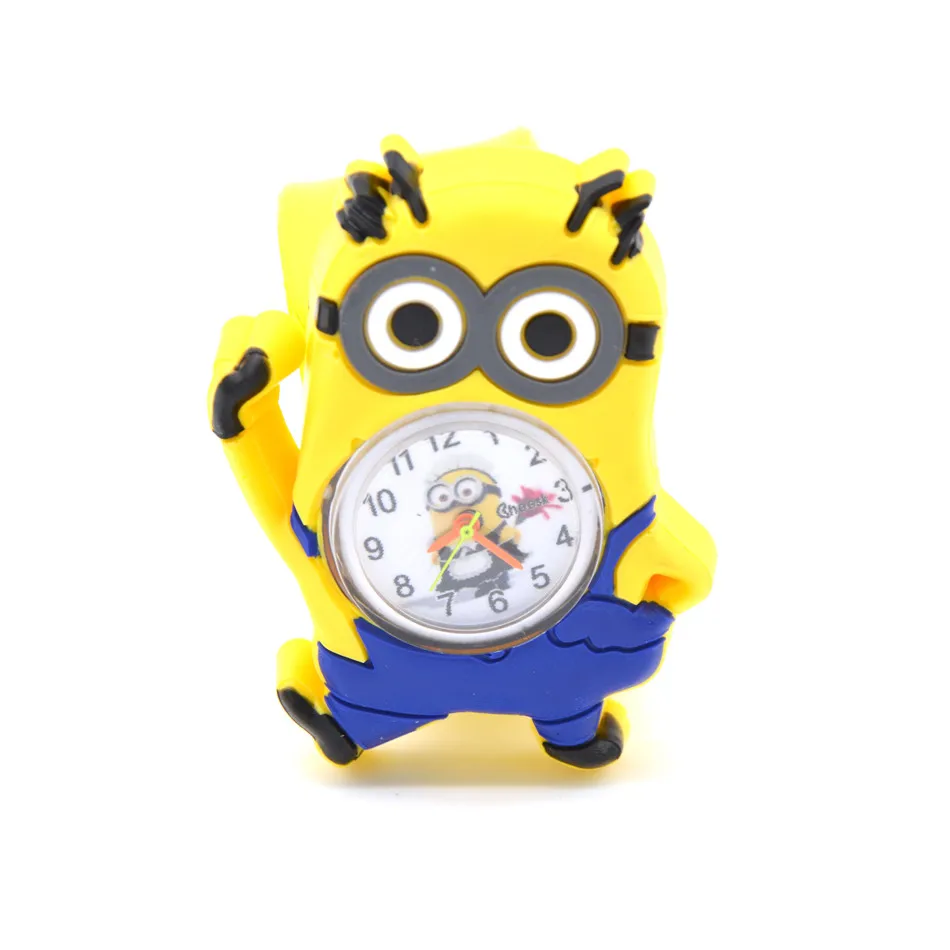 kids watches Relogio feminino, новинка, relojes, Мультяшные детские часы, маленький желтый человек, часы, модные детские милые резиновые кожаные кварцевые часы для мальчиков - Цвет: kids watches