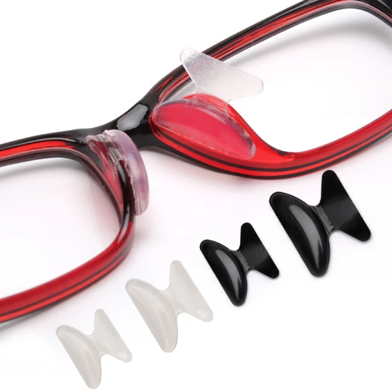 

Fashion 10 Pairs Eyeglasses Sunglasses Adhesive Silicone Non-slip Stick on Nose Pads