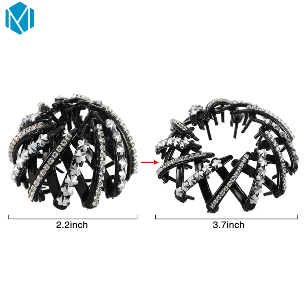 MISM Pearl Стразы Красочные бутон коготь для волос булочка Hairgrip заколки аксессуары и
