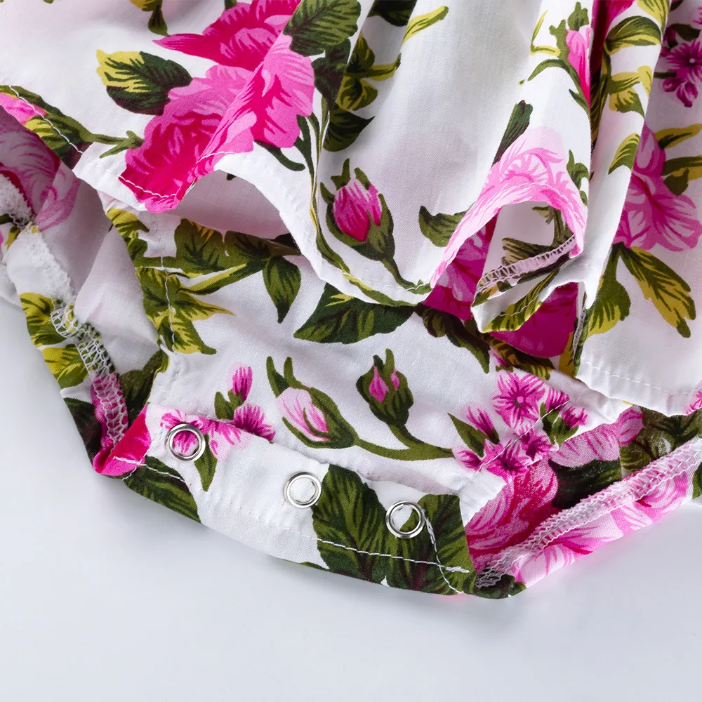 Летняя одежда для маленьких девочек модное платье пачка с цветочным принтом и