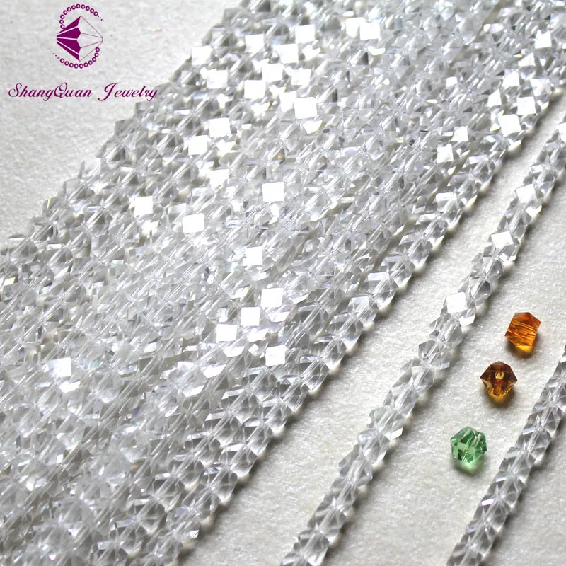 

Square beads 100pcs/Bag 12fa 4x4mm AAA10 Cube Crystal Glass Loose Beads 4mm Multicolor AAA Grade