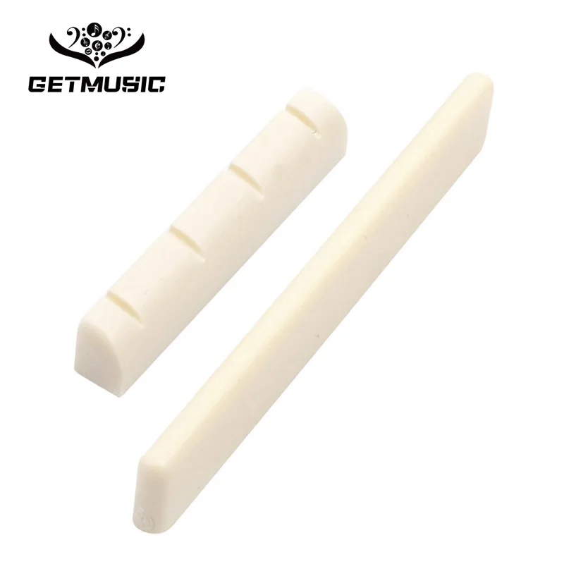 

50PCS Plastic Saddle and Nut for Ukulele UK 4 String Hawaii Guitar Parts Ivory