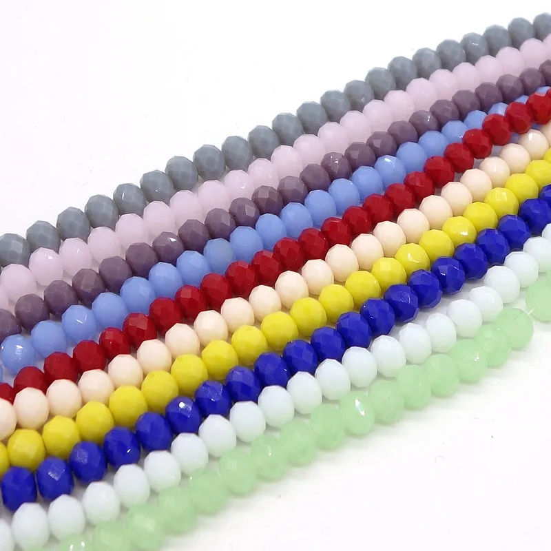 Wholesale 40pcs Crystal Glass Rondelle Faceted Loose Spacer Beads DIY 8x6mm | Украшения и аксессуары