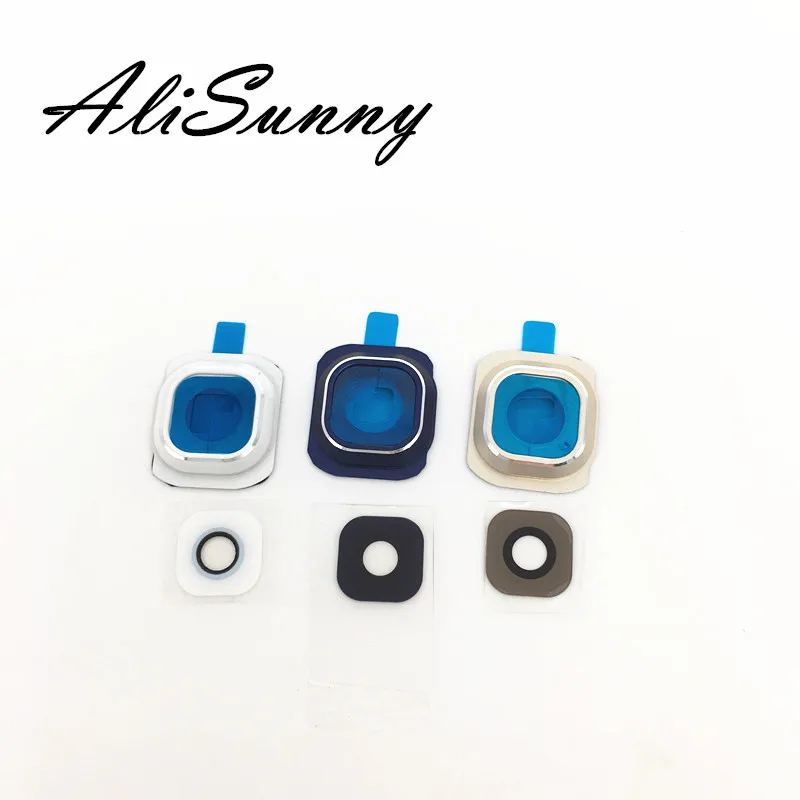 AliSunny 10 шт. Задняя крышка объектива камеры + стекло для SamSung S6 Edge G925F G920F запасные