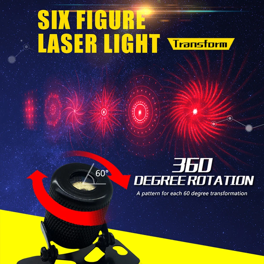 Бесплатная доставка стайлинга автомобилей шесть рисунок лазерный светильник