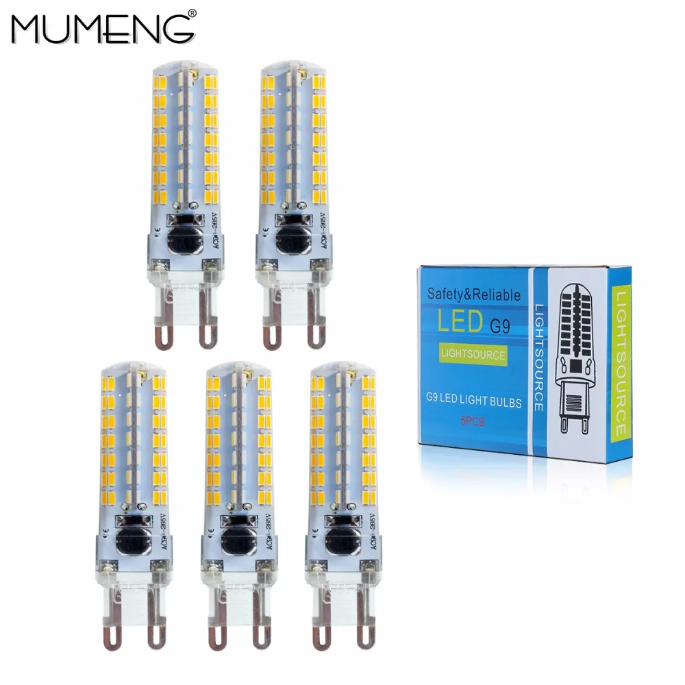 mumeng G9 LED Bulb 64 112pcs led Lamp SMD3014 Ampoule 110V 220V Light Energy saving Lampara for home chandelier 5/10X | Лампы и