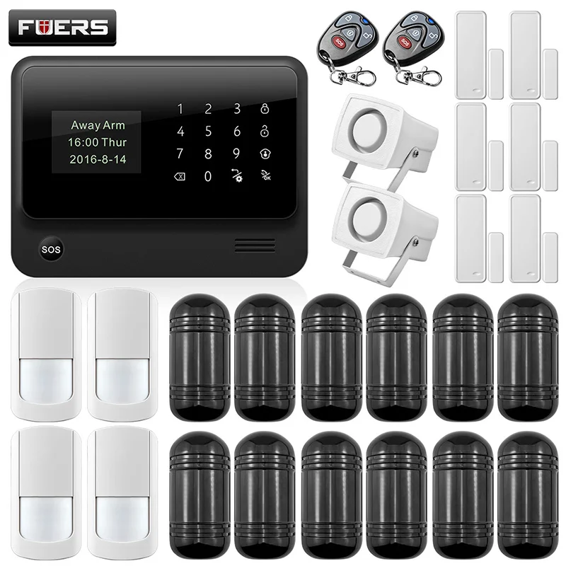 KIT1 Fuers DIY беспроводной WiFi GSM SMS домашняя система охранной сигнализации IOS Android приложение дистанционное управление оборудование 100 м беспроводной ИК лучи - Цвет: KIT1