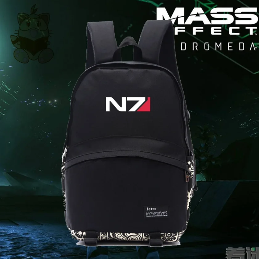 Дизайн лидер Игра Mass effect рюкзаки подарок для фанатов игры нейлоновый рюкзак черный цвет NB042
