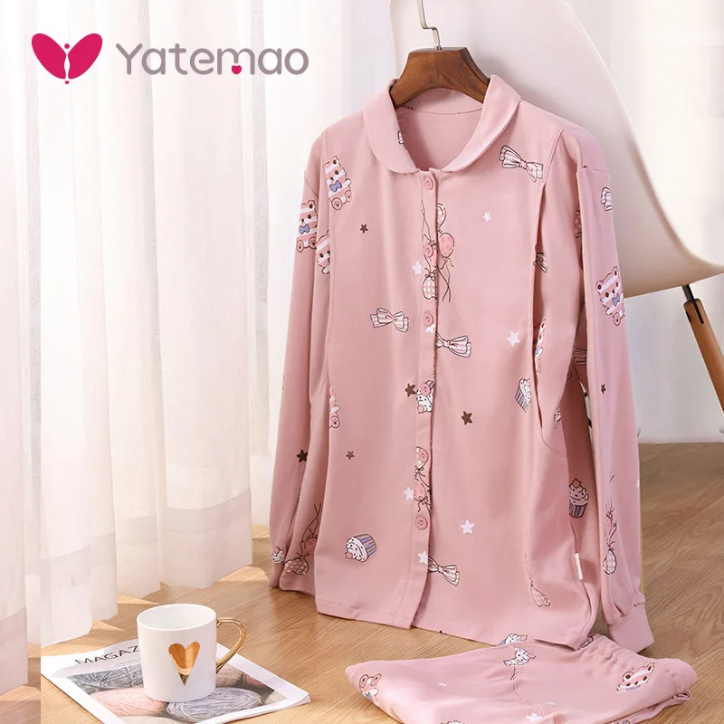 Новинка пижама для кормящих мам YATEMAO комплект домашней одежды сна женская одежда