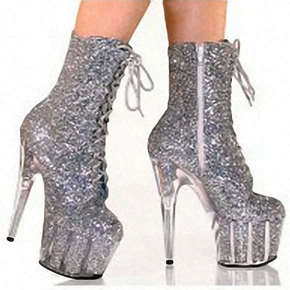 Женские ботильоны на высоком каблуке 15 см шнуровке размеры 34-46 и 7 | Обувь