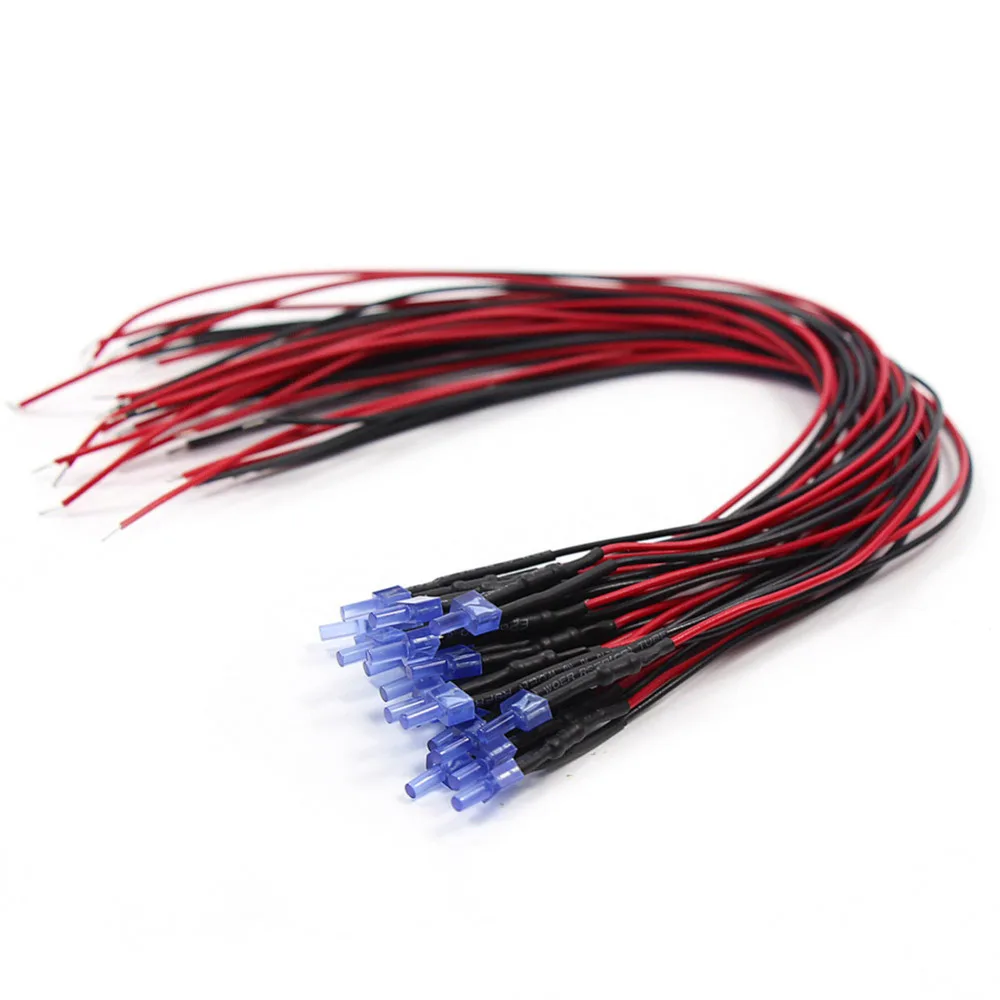 L1220D Предварительно Проводная 2 мм диффузная Светодиодная лампа набор 12 В ~ 18 в