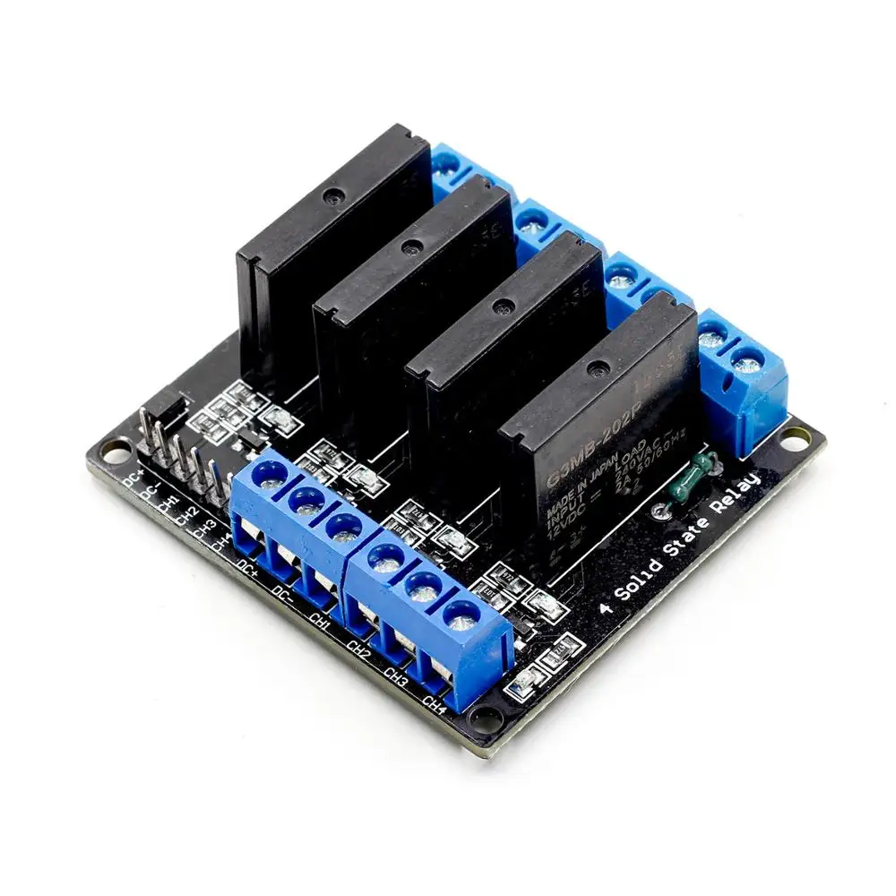 1 шт. 1 2 4 6 8 канальный 12 В DC релейный модуль твердотельный низкий уровень SSR AVR DSP G3MB-202P реле для Arduino