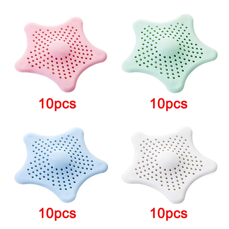 4 colors 40 шт. Star фильтр для слива Outfall фильтр для раковины ванной комнаты фильтр Анти-Блокировка трап для волос фиксатор Catcher кухня Leach инструменты - Цвет: 4 colors